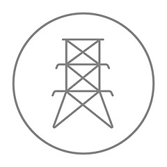 Image showing Electric tower line icon.