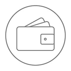 Image showing Wallet with money line icon.