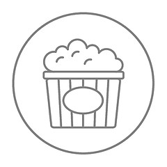 Image showing Popcorn line icon.