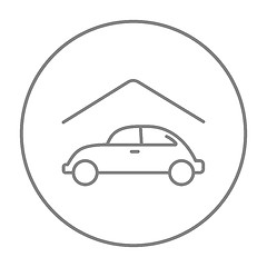 Image showing Car garage line icon.