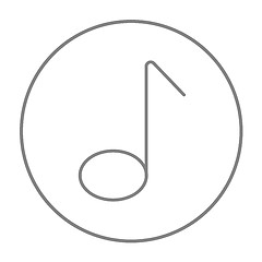 Image showing Music note line icon.