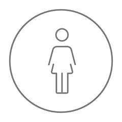 Image showing Business woman line icon.