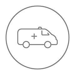 Image showing Ambulance car line icon.