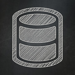 Image showing Software concept: Database on chalkboard background