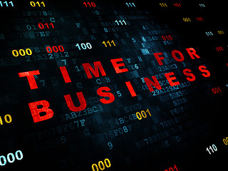 Image showing Timeline concept: Time for Business on Digital background