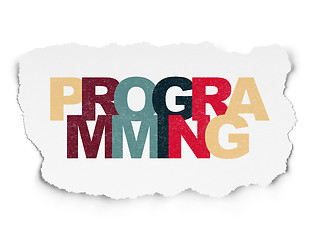 Image showing Programming concept: Programming on Torn Paper background