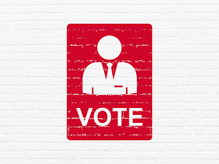 Image showing Political concept: Ballot on wall background