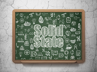 Image showing Science concept: Solid State on School Board background