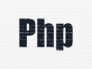 Image showing Programming concept: Php on wall background