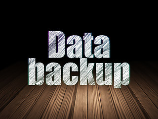 Image showing Information concept: Data Backup in grunge dark room