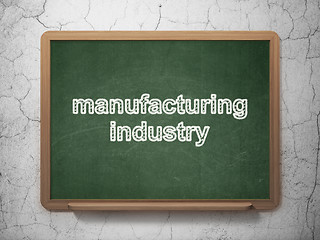 Image showing Industry concept: Manufacturing Industry on chalkboard background