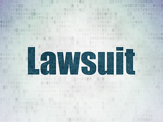 Image showing Law concept: Lawsuit on Digital Paper background