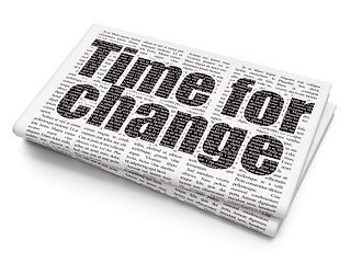 Image showing Timeline concept: Time for Change on Newspaper background