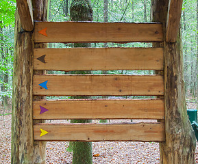 Image showing Old weathered wood sign