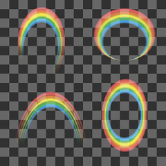 Image showing Set of Transparent Rainbow Icons