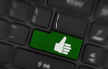 Image showing Yes (green key with thumb up)