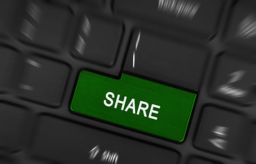 Image showing Green share button 