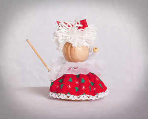 Image showing Small children christmas winter puppet figure