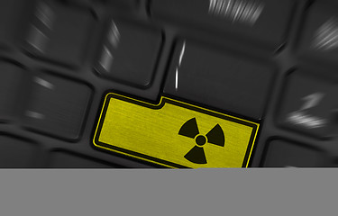 Image showing Symbol on button keyboard, radioactive
