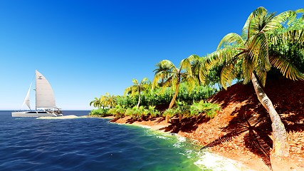 Image showing Beautiful tropical island 