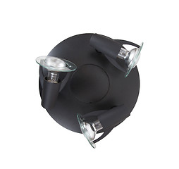 Image showing Black ceiling light fixture isolated