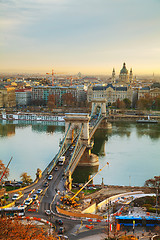 Image showing Overview of Budapest at sunrise