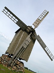 Image showing old windmill on saaremaa, estonia