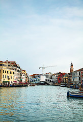 Image showing Rialto bridge (Ponte di Rialto) in Venice