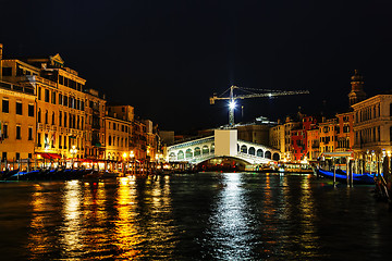 Image showing Rialto bridge (Ponte di Rialto) in Venice