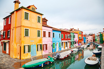 Image showing Overview of the Burano canal