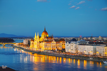 Image showing Parliament building in Budapest, Hungary