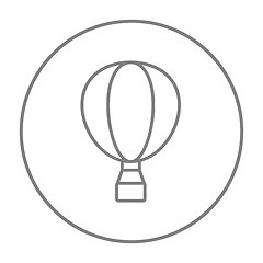 Image showing Hot air balloon line icon.