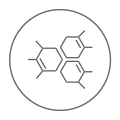 Image showing Chemical formula line icon.