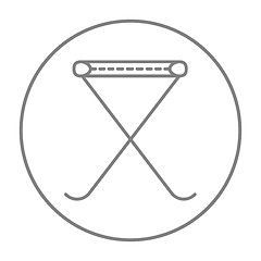 Image showing Folding chair line icon.