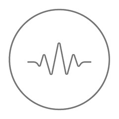 Image showing Sound wave line icon.