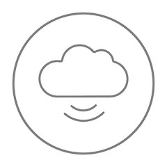 Image showing Cloud computing line icon.