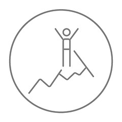 Image showing Climbing line icon.