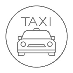 Image showing Taxi line icon.