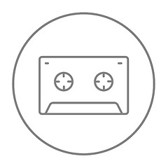 Image showing Cassette tape line icon.