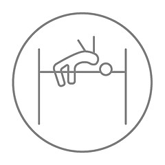 Image showing High jump line icon.