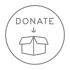 Image showing Donation box line icon.