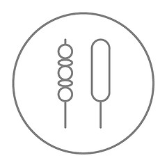 Image showing Shish kebab line icon.