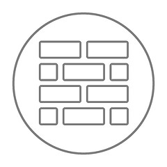 Image showing Brickwall line icon.