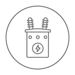 Image showing High voltage transformer line icon.