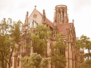 Image showing Johanneskirche Church, Stuttgart vintage