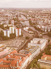 Image showing Berlin aerial view vintage