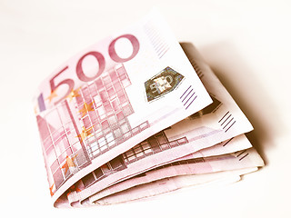 Image showing  Euro note vintage