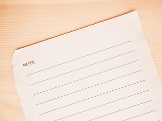 Image showing  Blank note book page vintage