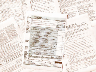 Image showing  Tax forms vintage