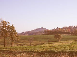 Image showing Marcorengo hill vintage